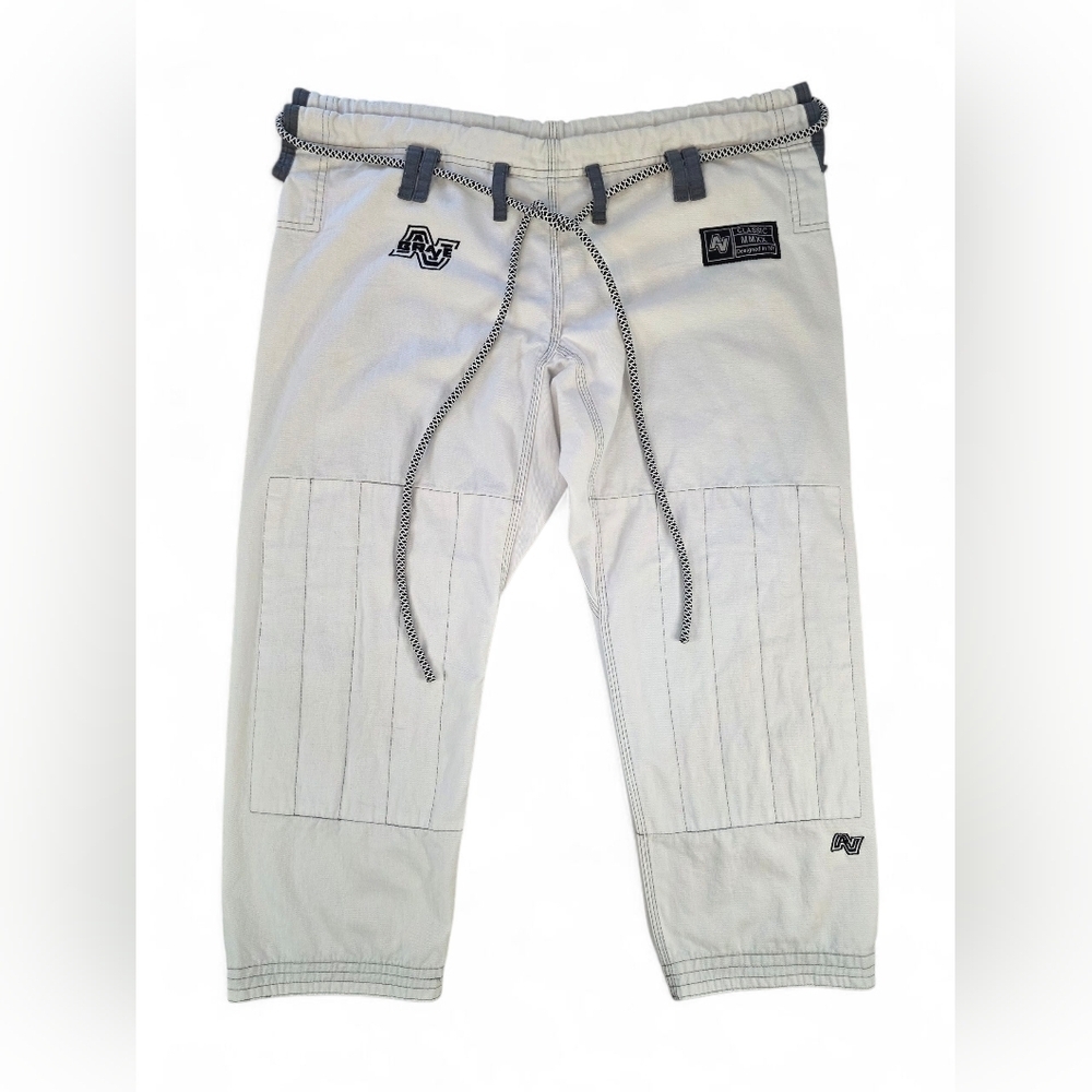 AV Brave Classic MMXX Cropped BJJ Gi Pants White Drawstring Men Size A1
